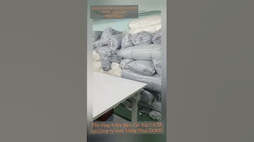 Thi công 4 dãy Bàn Cắt Vải CATA tại Công ty may đồng phục DONY