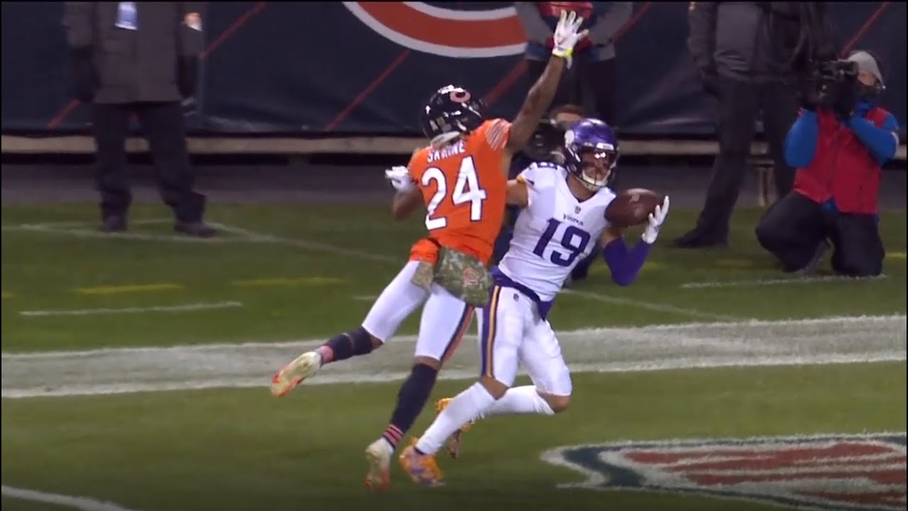 Vikings' Adam Thielen makes one-handed TD catch falling out of ...