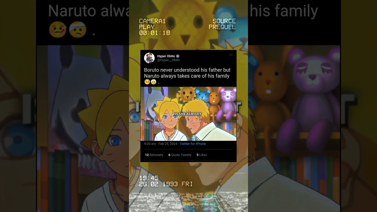 Boruto never understood his Father 🥺 .