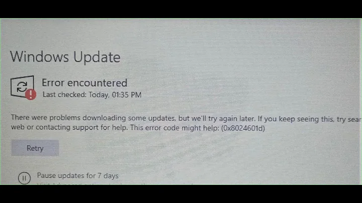 Fix Windows 10 Update Error Code 0x8024601d There Were Problems Downloading Some Updates