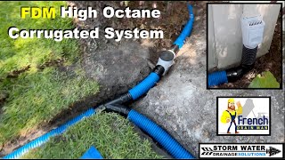 Corrugated Drainage System Built Right - French Drain Man High Octane Pipe - Downspout Drains