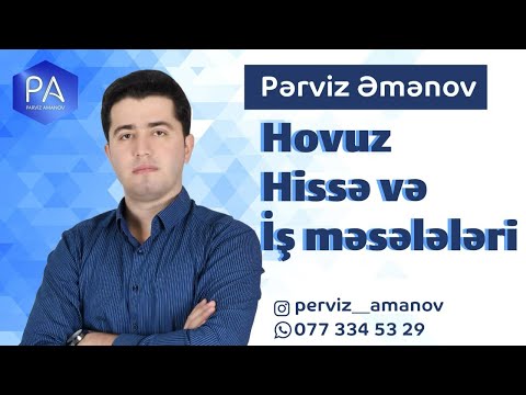 İş, Hovuz və Hissə məsələləri