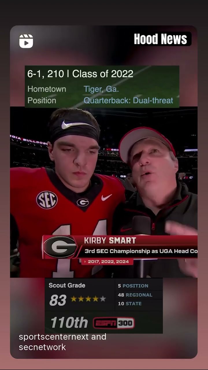 He’s a winner #hoodnews #georgia #kirbysmart #georgiabulldogs #GunnerStockton #omg #postgame #omg