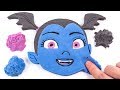 DIY How to Make Kinetic Sand Disney Vampirina Hauntley Face Cake Learn Colors for Kids