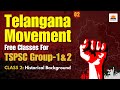 Telangana movement free class 2 historical background  tspsc  by sairam sir  free classes