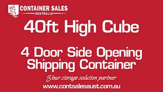 40ft High Cube 4 Door Side Opening Shipping Container - Walk-through