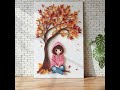 16K HD Autumn Quilling Poster Wall Art  Paper Filigree Fall Tree Decor  High Quality Poster Print...