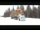 Winter log hauling in northern B.C.