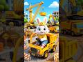 Baby Bunny Construction Truck Adventure!#babyrhymes #babytoons#kidssongs #cartoon#kidsvideos #shorts