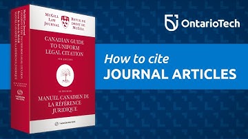 How to Cite Journal Articles using McGill