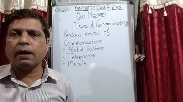 Class IV EVS 08- 12- 2020 by Mr Rupesh Chapter 20