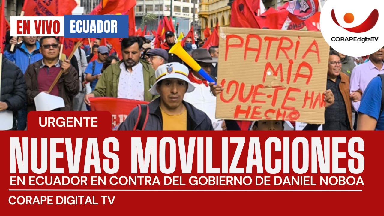 #ENVIVO | Trabajadores se movilizan en Quito en rechazo al gobierno de Daniel Noboa