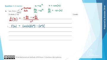 VCAA Mathematical Methods 2018 SH Exam 1 - Question 1