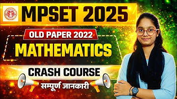 Mp set maths crash course | mp set maths class | MP SET previous year paper