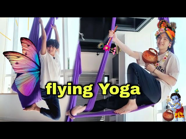 BTS try flying yoga 🧘‍♀️🪔 // Hindi dubbing // Part-1[reupload] class=