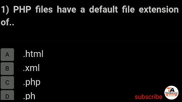 PHP Basic MCQ Questions Answers