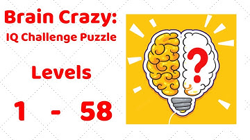 Brain Crazy: IQ Challenge Puzzle Level 1-58 Walkthrough Solution