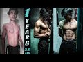 1 years natural body transformation journey from skinny to fit || home and gym workout | 2.0 |