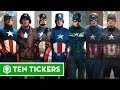 Captain America Through Years 1944, 1979, 1990, 2011, 2012, 2014, 2015, 2016