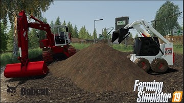 Loading Soil with Bobcat and Poclain|| Just Constructor|| FS19
