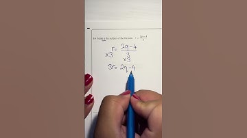 making x the subject of the formula