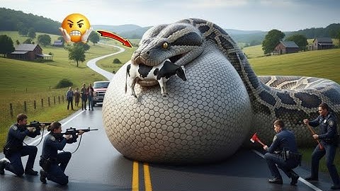Heroic Rescue Team Battles Giant Python to Save Cow from Death 🐍