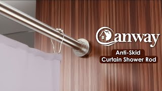 Canway Extendable Tension Shower Curtain Rod Non - Drilling Anti - Skid Spring Pull 125 To 220Cm