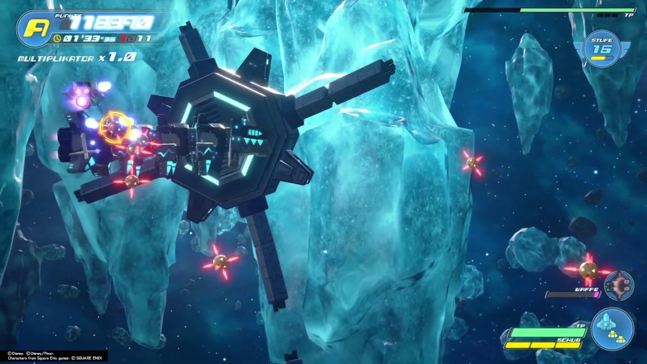 Kingdom Hearts III - Dreadshark (gummi ship boss fight) - Rank A - YouTube