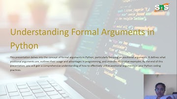 Understanding Formal Arguments - Problem Solving using Python | SNS Institutions