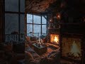 Healing, Ambiance, Sleep Aid, Cave Cozy Cabin, Burning Fireplace, Blizzard, Snowfall, Howling Wind