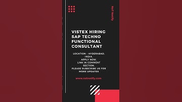 Vistex Hiring SAP Techno Functional Consultant | Work from home jobs 2023