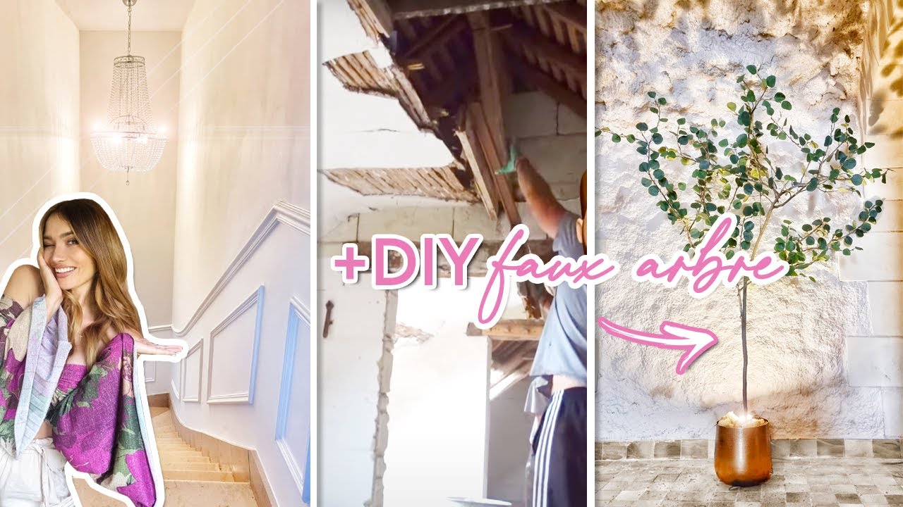 J'ai refait les escaliers ! …et on rase les chambres de bonnes (+DIY arbre artificiel🍃)