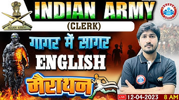 Army GD Exam 2023 | Army English Marathon Class | Army English Clerk गागर में सागर By Vipin Sir