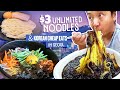 🍜 $3 UNLIMITED Jajangmyeon Noodles &amp; $6 KOREAN BUFFET | The Best CHEAP EATS in Seoul South Korea