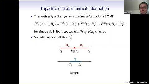 Shinsei Ryu: Operator entanglement and scrambling in (1+1)d conformal field theories