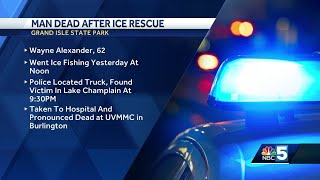 Vermont man dies after falling through ice on Lake Champlain