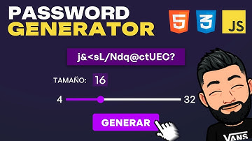 APRENDE a hacer un GENERADOR DE PASSWORDS con HTML - CSS - JAVASCRIPT