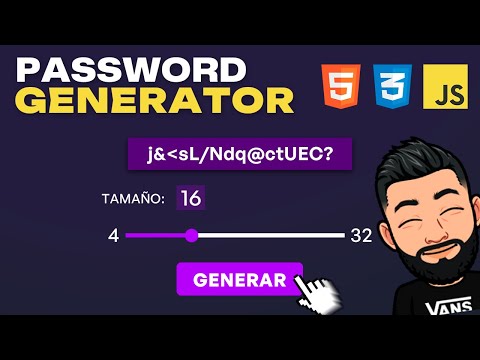 APRENDE a hacer un GENERADOR DE PASSWORDS con HTML - CSS - JAVASCRIPT