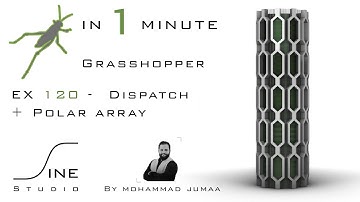 Grasshopper in 1 minute - EX 120 - Dispatch + Polar array