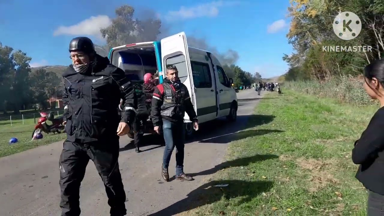 Accidente en la caravana del motoencuentro de azul 2025