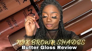 *NEW* NYX BUTTER GLOSS SWATCHES ON DARK SKIN + FIRST IMPRESSION