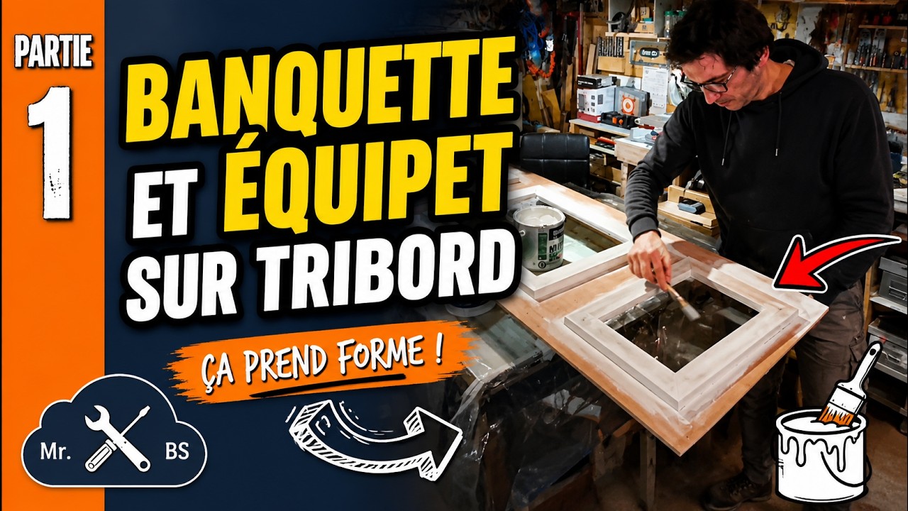 ⁣27. Banquette et équipet sur tribord 1 🛠 - voilier Love Love - Jeanneau ⛵️