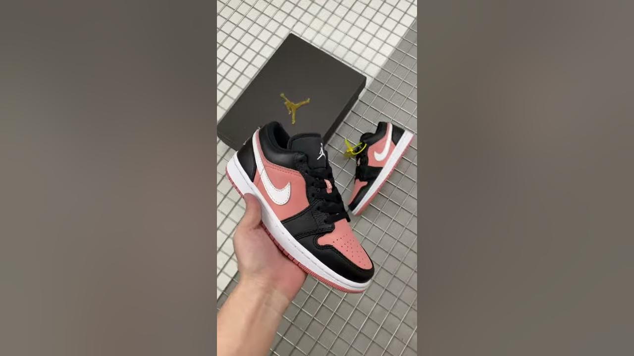 Nike Air Jordan 1 Low Black Pink Quartz (GS) 554723-016 previews - YouTube
