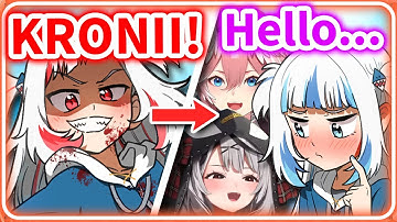 Gura Tried to Get Back at Kronii but Immediately got Embarrassed in front of the JP Girls 【Hololive】