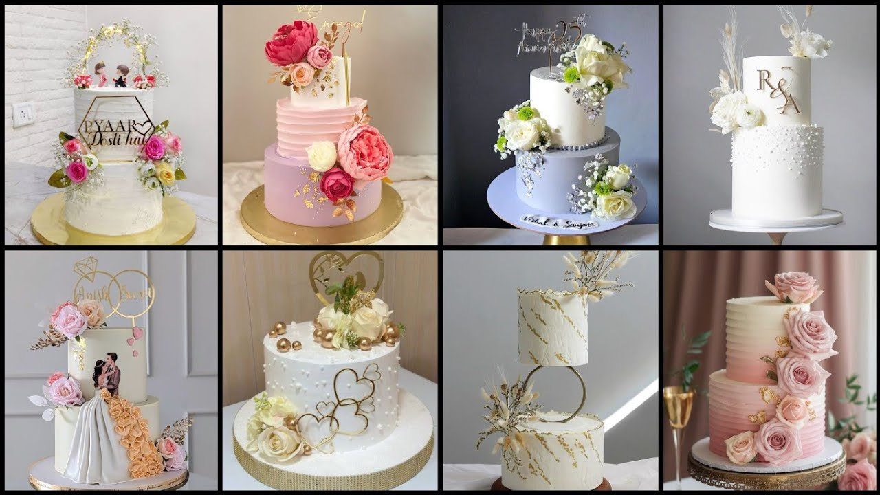 Simple Wedding Cake ideas for 2025 | Elegant White Wedding Cake Decorating ideas