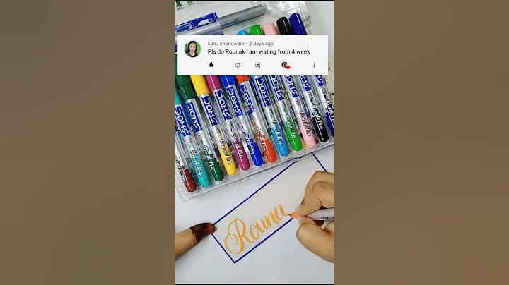 Rounak 🥰 name calligraphy||doms brush pen calligraphy || calligraphy name writing/WhatsApp status💕