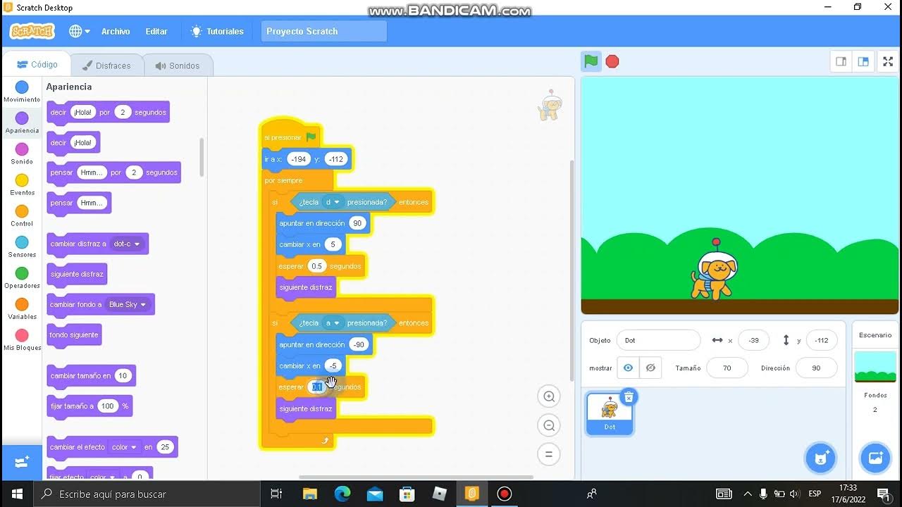 Como caminar en scratch - YouTube