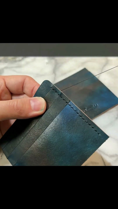 Genuine Leather Slim Card Holder  DIY Leather Wallet Making Kit –  POPSEWING®