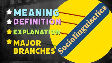 (Lecture-1), What is Sociolinguistics? Idiolect, Sociolect, Dialect, Register etc.