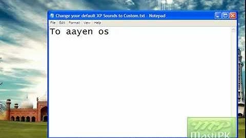 How to change the default windows xp sounds to custom